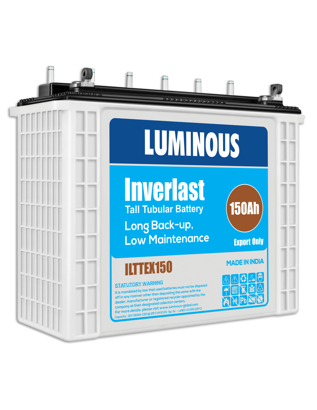 Luminous Inverlast V Ah Tubular Battery