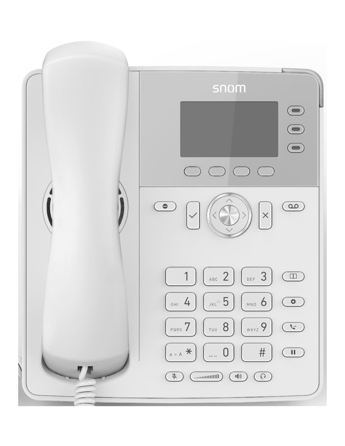 Snom D717 6 Line Desktop SIP Phone In White MiRO Distribution