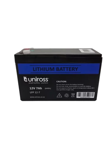 Uniross - 12.8V 7Ah, 89.6Wh Lithium Phosphate battery