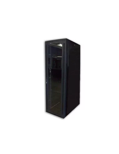 Acconet 27U 19" Disassembled Rack, 800mm Deep, Black,Clear Glass Door with Lock, 4 220V Fans