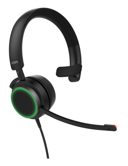 Snom A330M Mono Over-Ear Headset, Passive Noise Cancellation, VoIP Phone Headset, USB/3.5mm