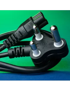Power Cord (Clover) 3 Pin South African, 1.8 Meters