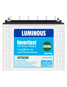 Luminous - Inverlast, 12V - 200Ah Tubular Battery