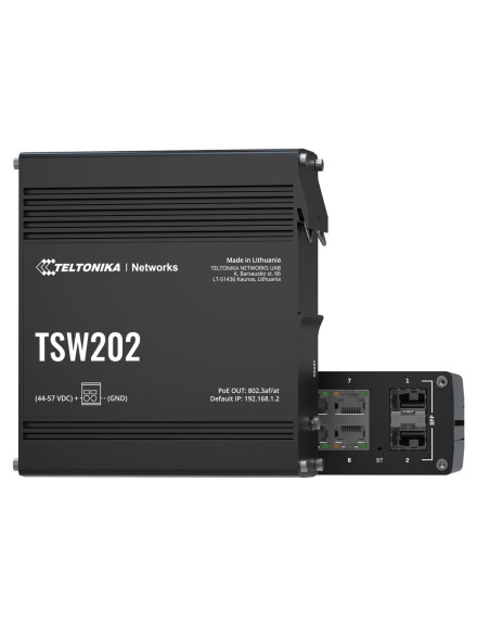 Teltonika 8-Port Industrial Managed PoE+ Switch | TSW202 | MiRO