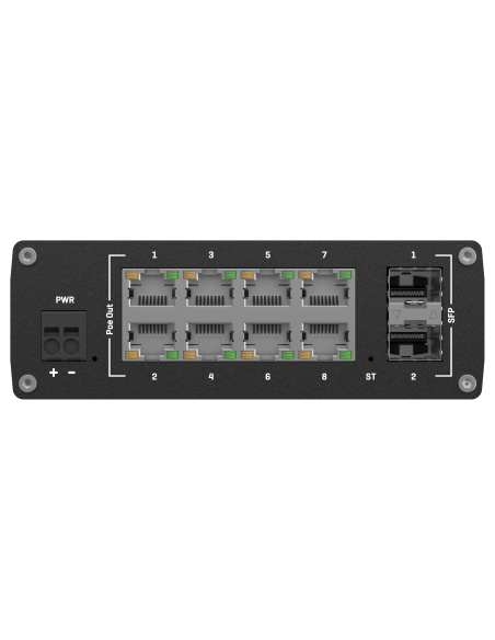 Teltonika 8-Port Industrial Managed PoE+ Switch | TSW202 | MiRO