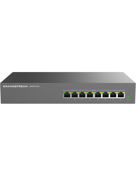 Grandstream Enterprise 8 port Unmanaged GbE PoE Switch - 145W | GWN7701PA