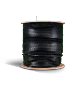 Acconet 500m Roll, Black, Solid Copper, UV protected, STP, CAT6 Cable (Outdoor Use)