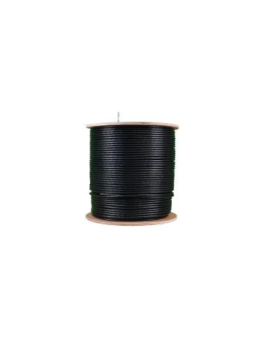 Acconet 500m Roll, Black, Solid Copper, UV protected, SF/TP, CAT5e Cable (Outdoor Use)