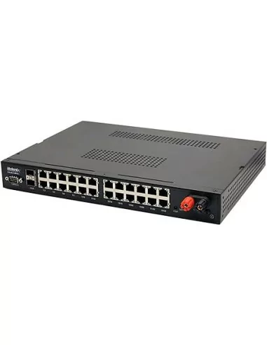 Netonix 24-Port Managed PoE Switch 24V-48V PoE + 2SFP Uplink Ports 500W | WS-26-500-DC