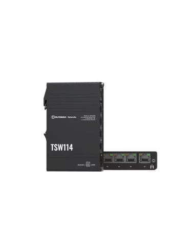 Teltonika Industrial 5 port Gigabit Switch, Supports auto MDI/MDIX crossover - Unmanaged (10Gbps)