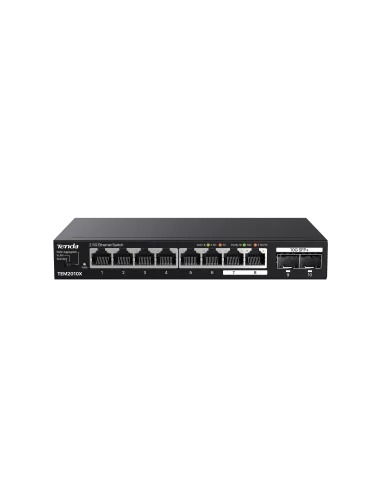 Tenda 8-Port 2.5G Ethernet Switch with 2x 10G SFP slots | TEM2010X