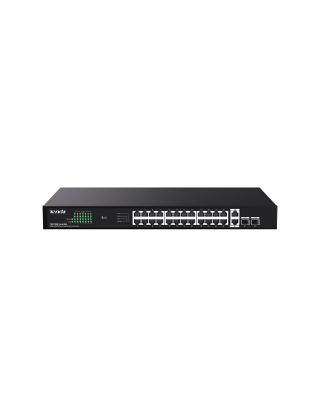 Tenda 24 Gigabit PoE ports, 2 uplink Gigabit RJ45 ports, 2 SFP ports | TEG1128P-24-410W