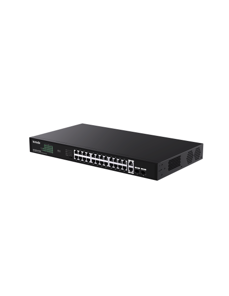 Tenda 24 Gigabit PoE ports, 2 uplink Gigabit RJ45 ports, 2 SFP ports | TEG1128P-24-410W