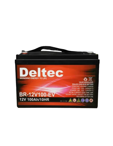 Deltec 12V 100Ah Lead Acid Deep Cycle Battery