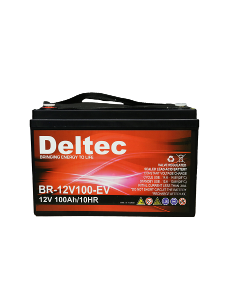 Deltec 12V 100Ah Lead Acid Deep Cycle Battery