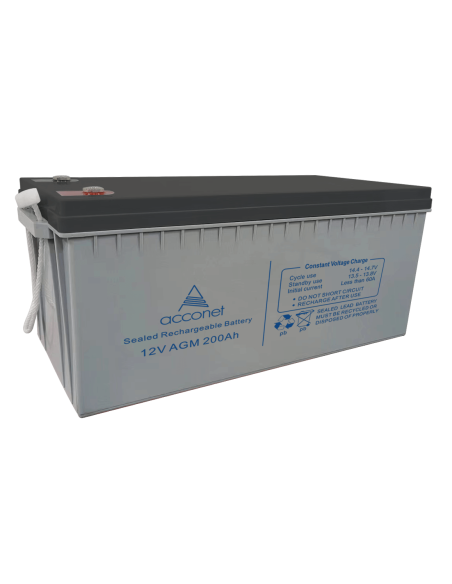 Acconet 12V 200Ah Deep Cycle AGM Battery | MiRO