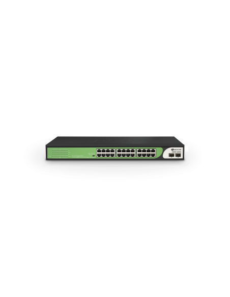 BDCOM 24-Port Gigabit PoE Switch (24-Port PoE + 2-Port Gigabit SFP) 280W PoE Budget