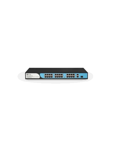 BDCOM 24-Port 100M PoE Switch (24-Port 100M PoE + 2 GE + 1 SFP) 280W PoE Budget