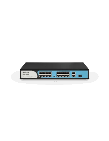 BDCOM 16-Port 100M PoE Switch (16-Port 100M PoE + 1 GE + 1 SFP) 180W PoE Budget