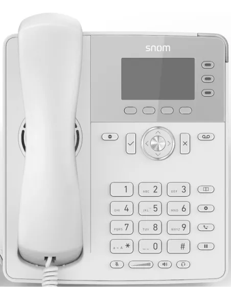 Snom D717 6-Line Desktop SIP Phone in White - MiRO Distribution