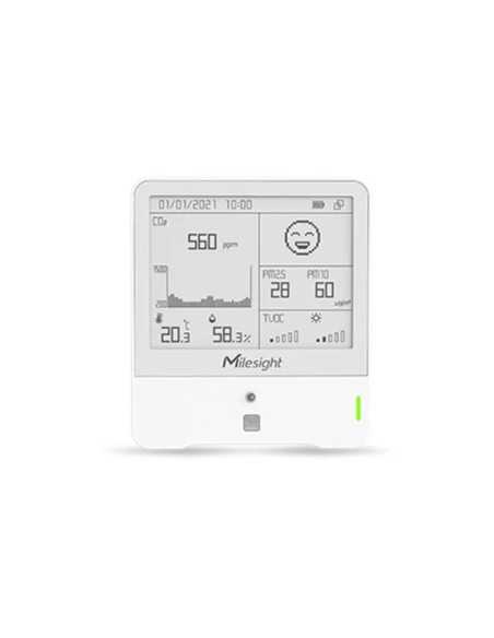 Milesight Indoor Ambience Monitor - Temp, Humidity, PIR, Light, TVOC, CO2, Barometric, PM2.5/10