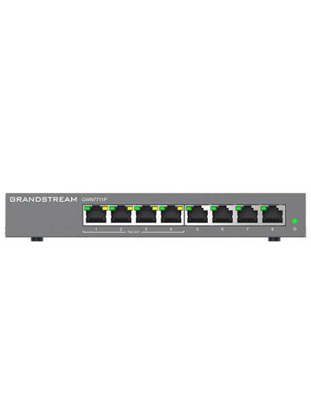 Grandstream Enterprise 8 port Lite Cloud Managed GbE PoE Switch | GWN7711P