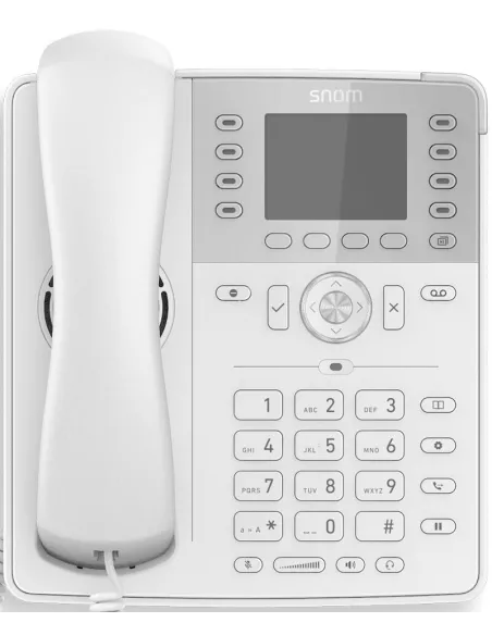 Snom D735 12-Line Desktop SIP Phone in White - MiRO Distribution