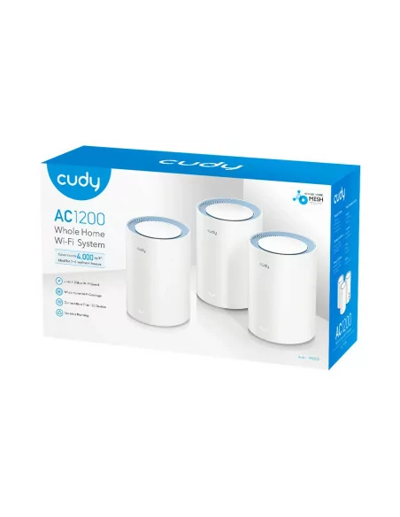 Cudy Dual Band 1200Mbps WiFi 5 Fast Ethernet Mesh 3 Pack | M1200 (3-Pack)