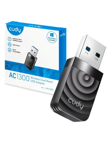 Cudy Dual Band Wi-Fi 5 1300Mbps USB 3.0 Adapter | WU1300S