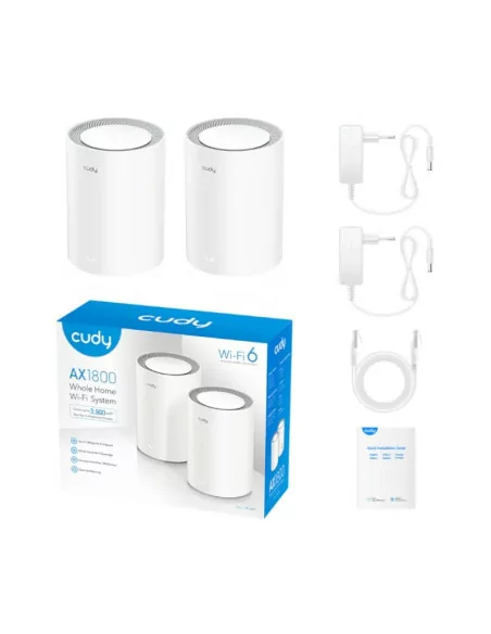 Cudy Dual Band 1800Mbps WiFi 6 Gigabit Mesh 2-Pack | M1800 (2-Pack)