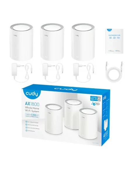 Cudy Dual Band 1800Mbps WiFi 6 Gigabit Mesh 3-Pack | M1800 (3-Pack)