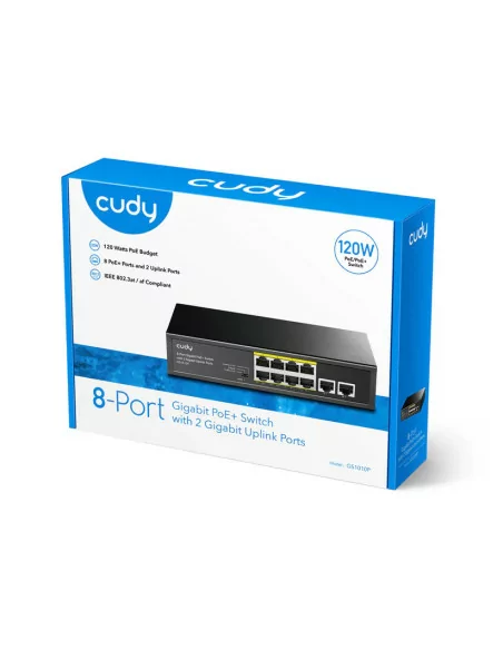 Cudy 10 Port Gigabit 8 PoE 100W PoE switch | GS1010P