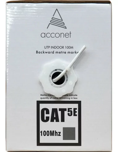 Acconet 100m Pull Box, CCA, UTP CAT5e Cable (Indoor Use)