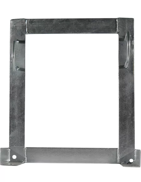 Square Wall Mount Brackets, 250mm Offset, 32-60mm, Two Clamp Galvanised