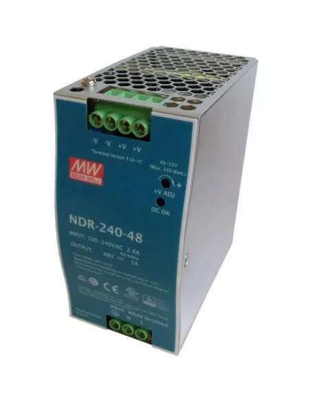 Mean Well DIN Rail Power Supply | 48V AC to 240W DC | NDR-240-48