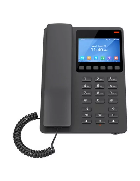 Grandstream 2 Line 3.5'' Color LCD WiFi 6 Hotel Phone Black | GHP631W