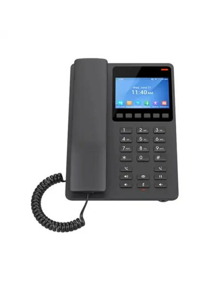 Grandstream 2 Line 3.5'' Color LCD WiFi 6 Hotel Phone Black | GHP631W