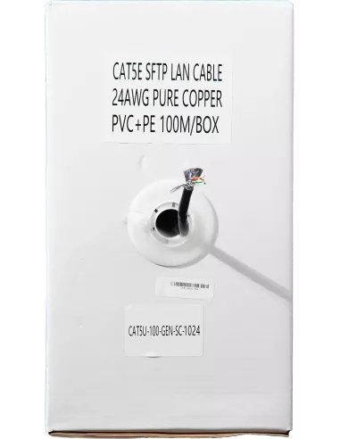 Essential CAT5e Pull Box 100m UTP LAN Cable | CAT5U-100-GEN-SC Essential CAT5e Pull Box 100m UTP LAN Cable | CAT5U-100-GEN-SC