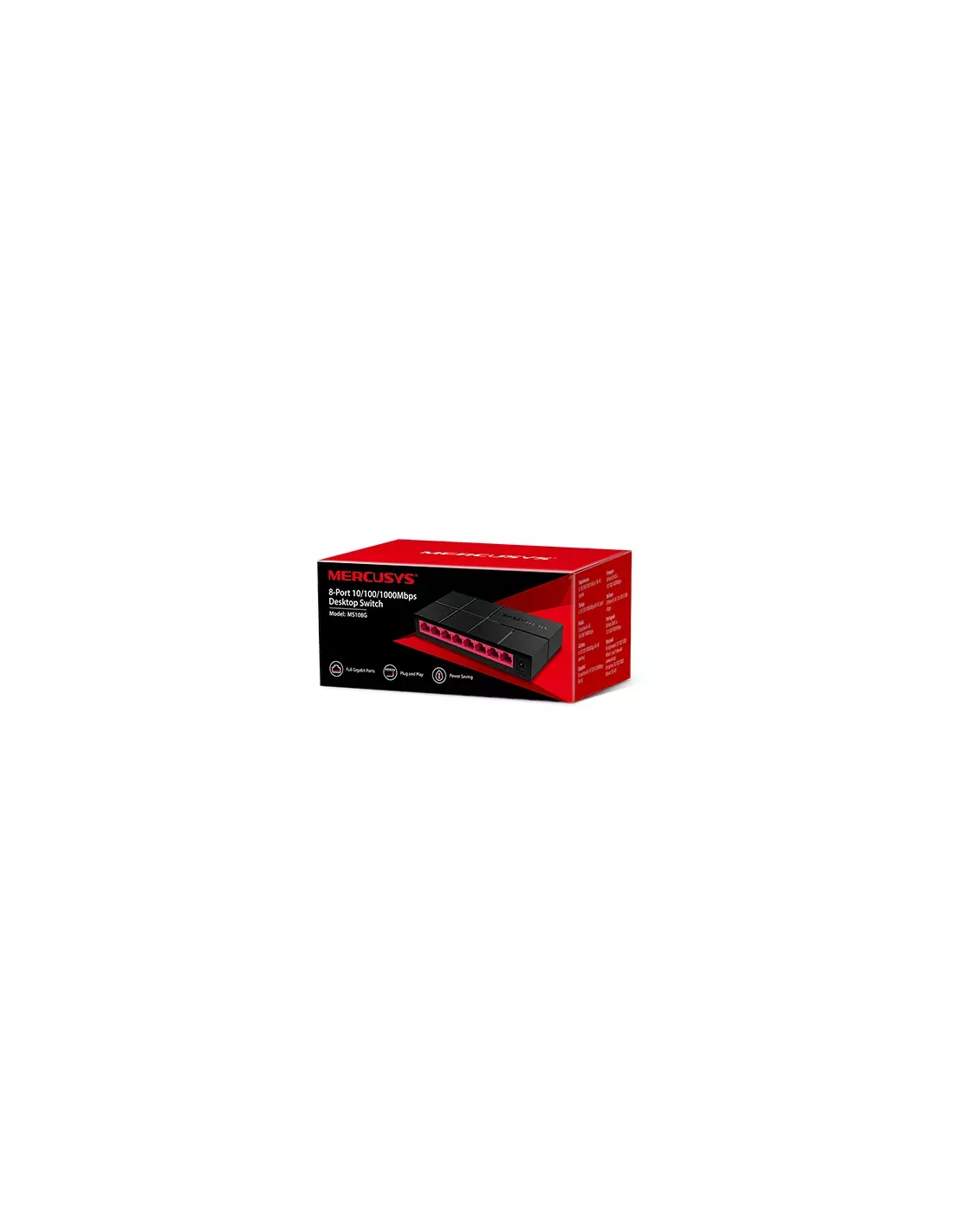 Mercusys 8-Port Gigabit Desktop Switch, 8x Gigabit Ports | MS108G Mercusys 8-Port Gigabit Desktop Switch, 8x Gigabit Ports | MS108G