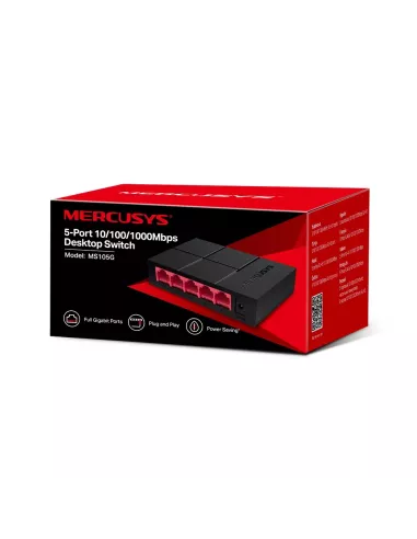 Mercusys 5-Port Gigabit Desktop Switch | MS105G Mercusys 5-Port Gigabit Desktop Switch | MS105G
