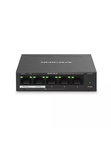 Mercusys 5-Port Gigabit PoE Desktop Switch | MS105GP Mercusys 5-Port Gigabit PoE Desktop Switch | MS105GP