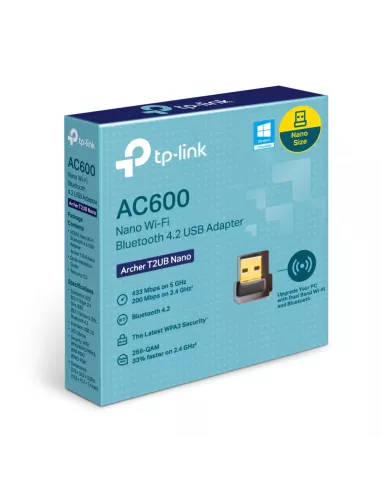 TP-Link AC600 Wi-Fi Bluetooth 4.2 USB Adapter | TP-T2UB-NANO TP-Link AC600 Wi-Fi Bluetooth 4.2 USB Adapter | TP-T2UB-NANO