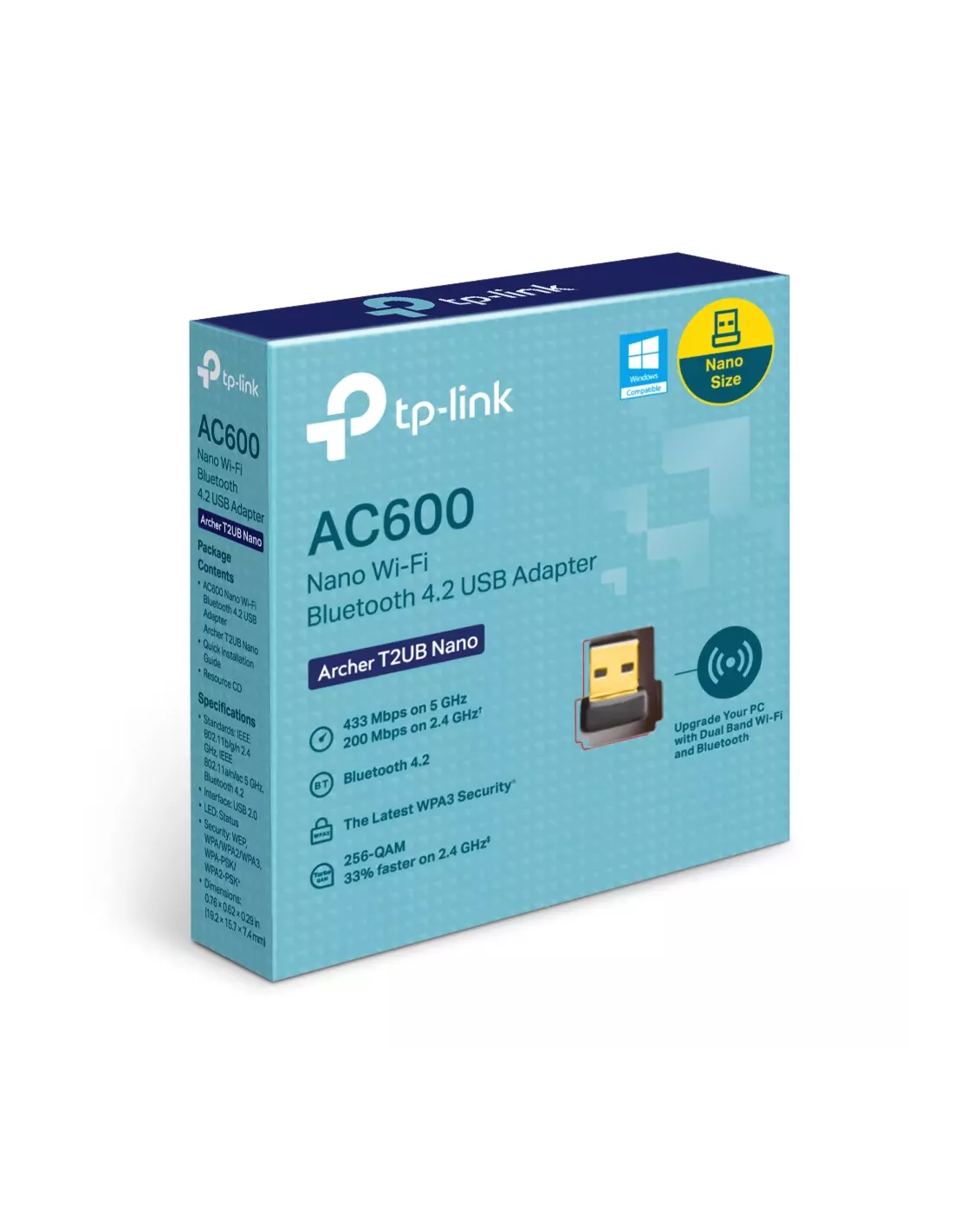 TP-Link AC600 Wi-Fi Bluetooth 4.2 USB Adapter | TP-T2UB-NANO TP-Link AC600 Wi-Fi Bluetooth 4.2 USB Adapter | TP-T2UB-NANO