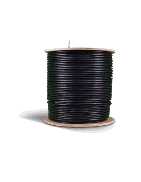 Acconet CAT6 UV Outdoor Ethernet Cable 500m Black CCA SF/TP Roll | CAT6-500-U