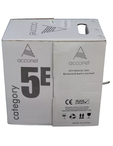 Acconet CAT5e CCA 100m PullBox Indoor SF/TP LAN Cable | CAT5-100-STP Acconet CAT5e CCA 100m PullBox Indoor SF/TP LAN Cable | CAT5-100-STP