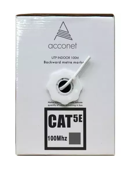 Acconet CAT5e 100m Solid Copper Indoor UTP LAN Cable | CAT5-100-SC