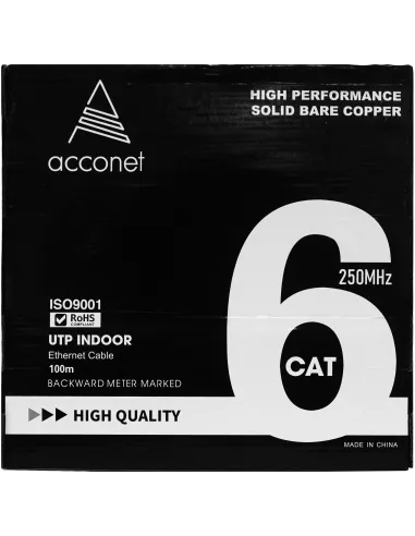 Acconet CAT6 100m Pull box Solid Copper Indoor Cable | CAT6-100-SC Acconet CAT6 100m Pull box Solid Copper Indoor Cable | CAT6-100-SC
