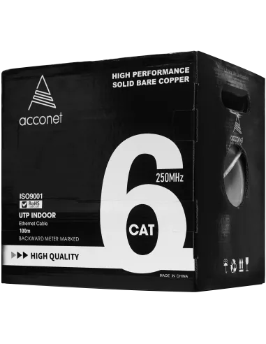 Acconet CAT6 100m Pull box Solid Copper Indoor Cable | CAT6-100-SC