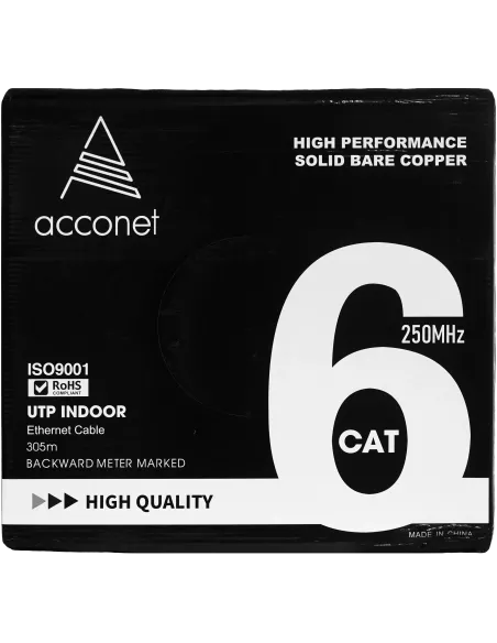 Acconet 305m pull box CAT6 Solid Copper white UTP cable | CAT5-305-SC