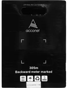 Acconet CAT6 Indoor Ethernet Cable 305m White Solid Copper UTP Pull Box | CAT6-305-SC 2